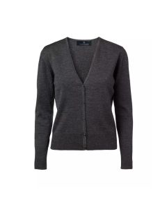 Merino/akryl cardigan C55 V-hals - Kort - Dame